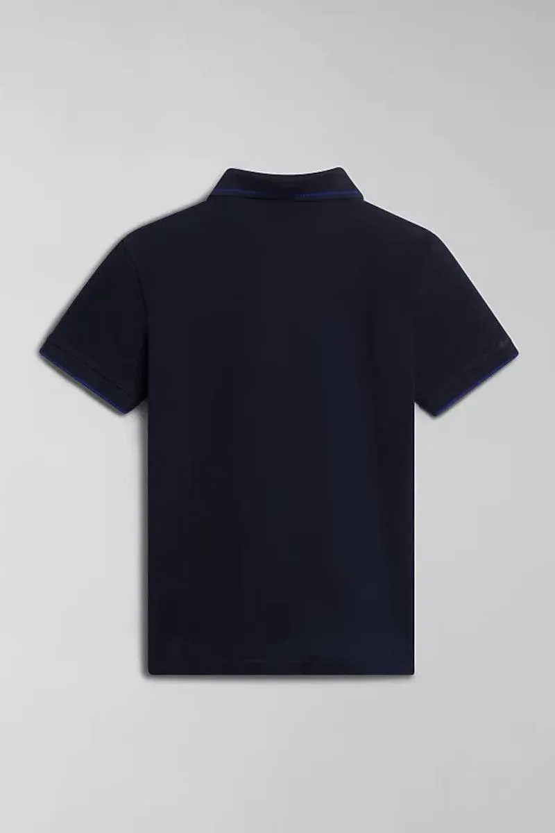 Women's Blue Short Sleeve Polo