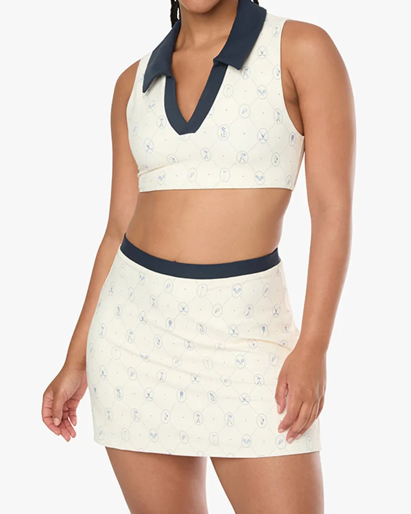 Polo Bra Top | Off White x Set Blue