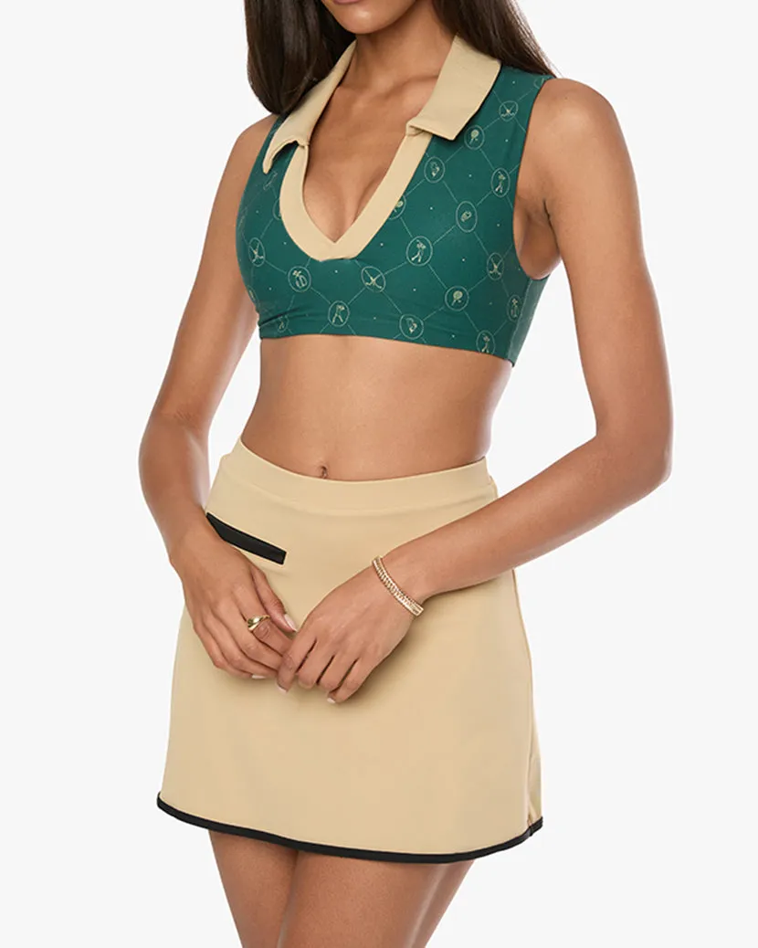 Polo Bra Top | Vintage Green x Canvas