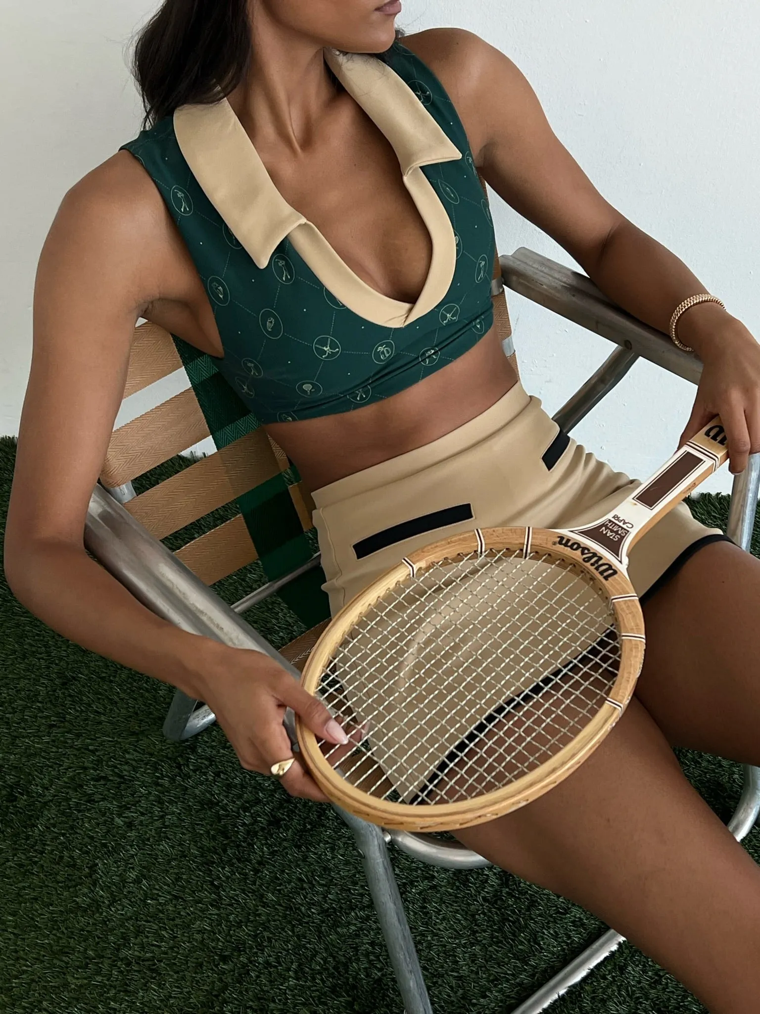 Polo Bra Top | Vintage Green x Canvas