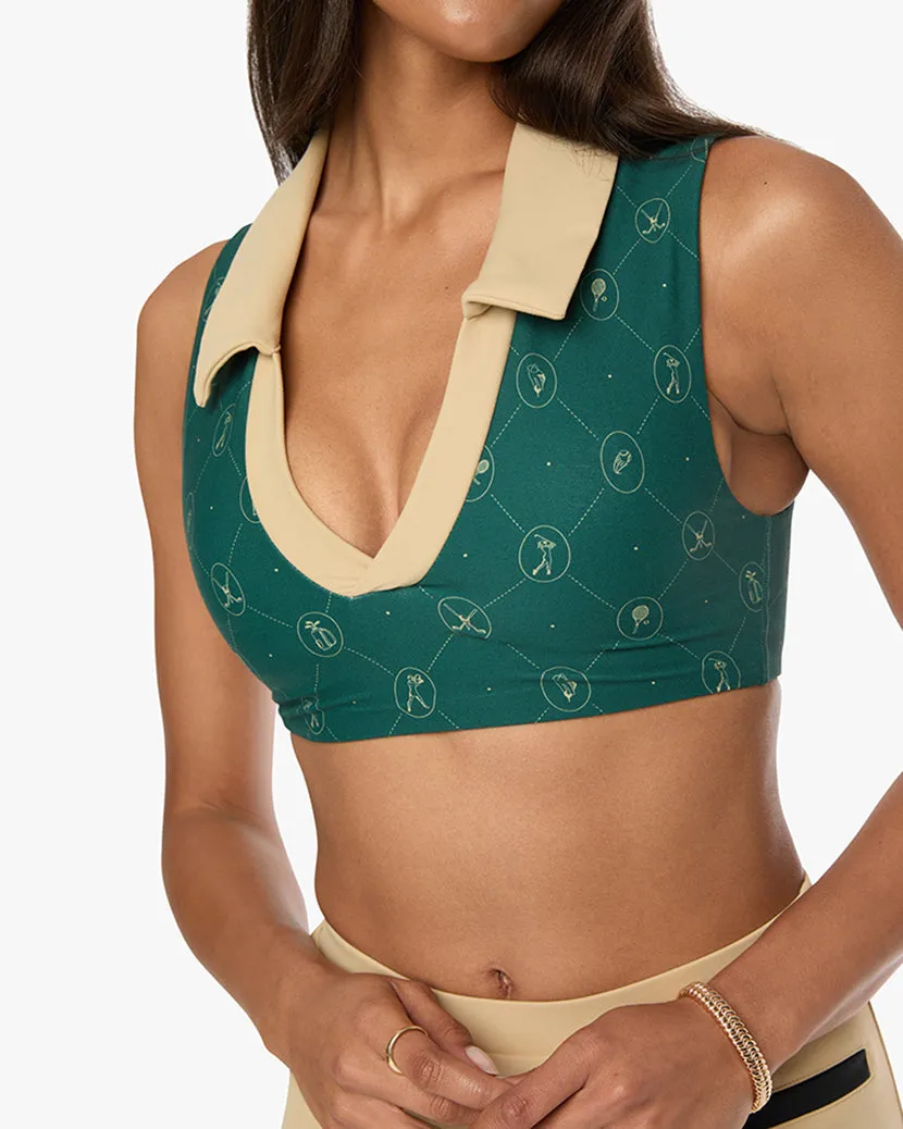 Polo Bra Top | Vintage Green x Canvas