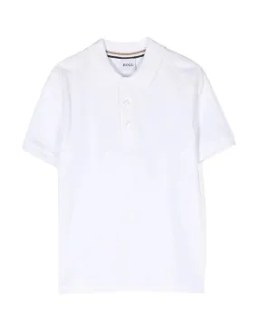 Hugo Boss White PE23 Junior Polo Shirt