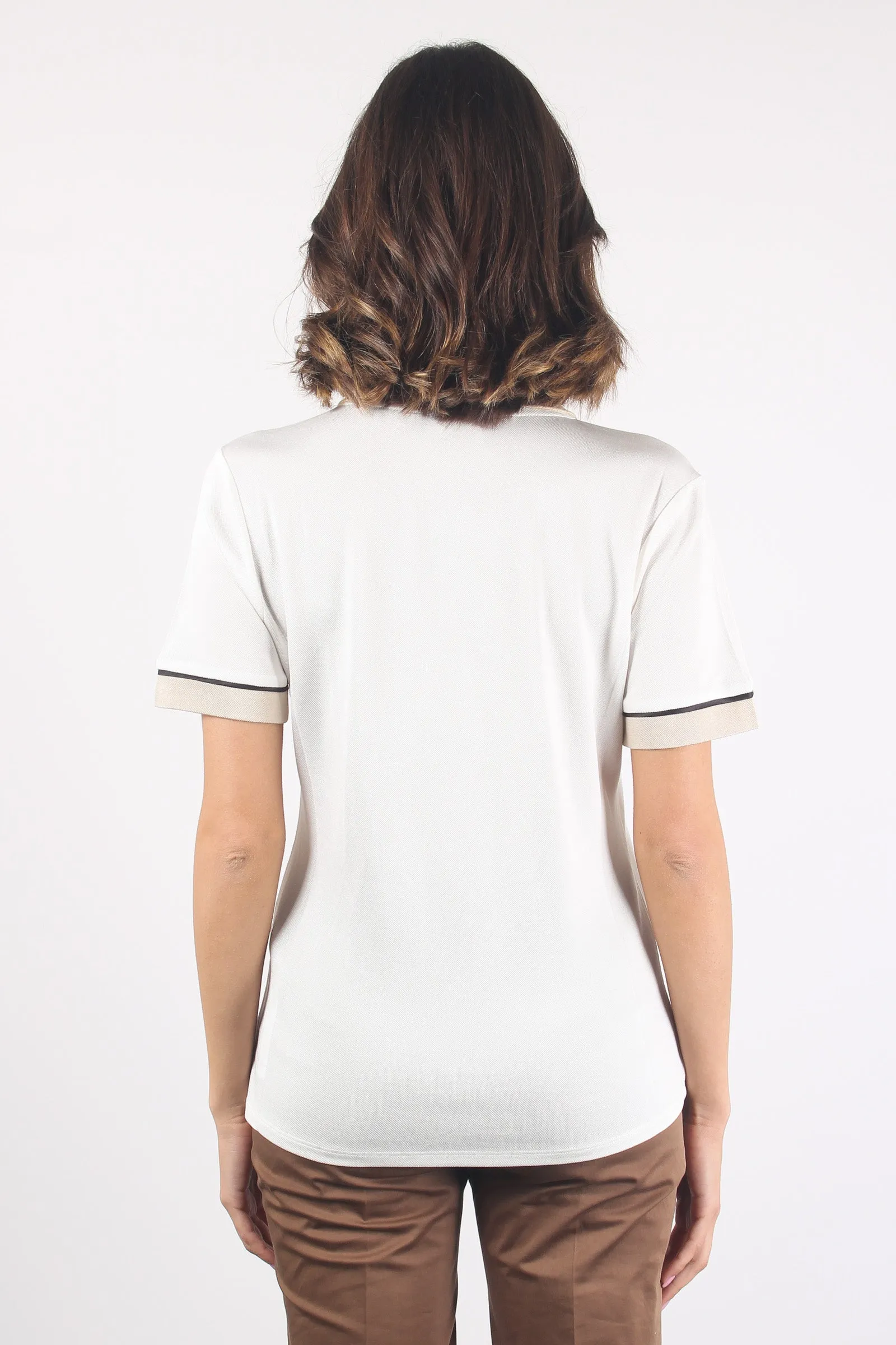 Short Sleeve Polo in Ivory/Sabbia