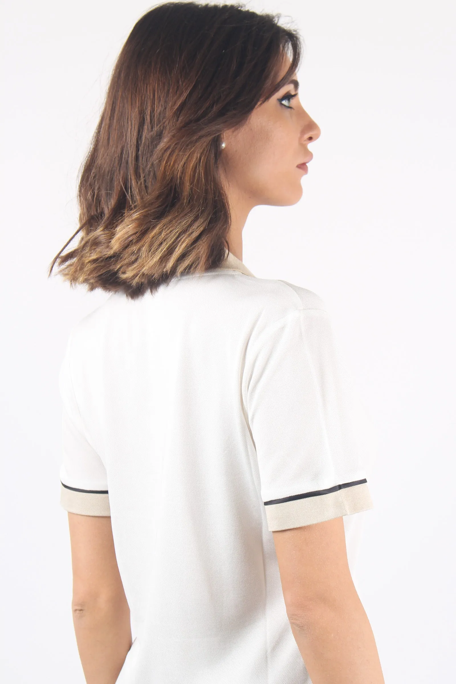 Short Sleeve Polo in Ivory/Sabbia