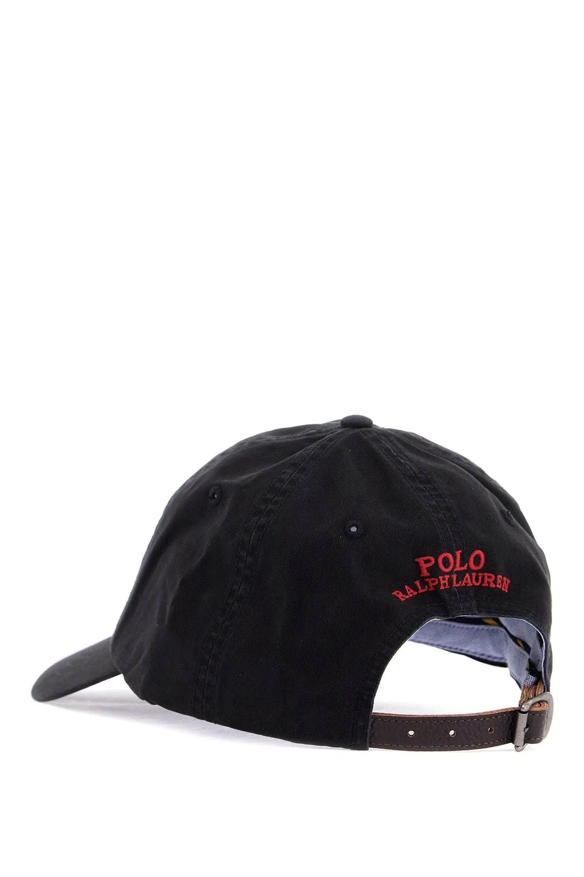 Polo Ralph Lauren Black Cotton Cap With Logo Embroidery