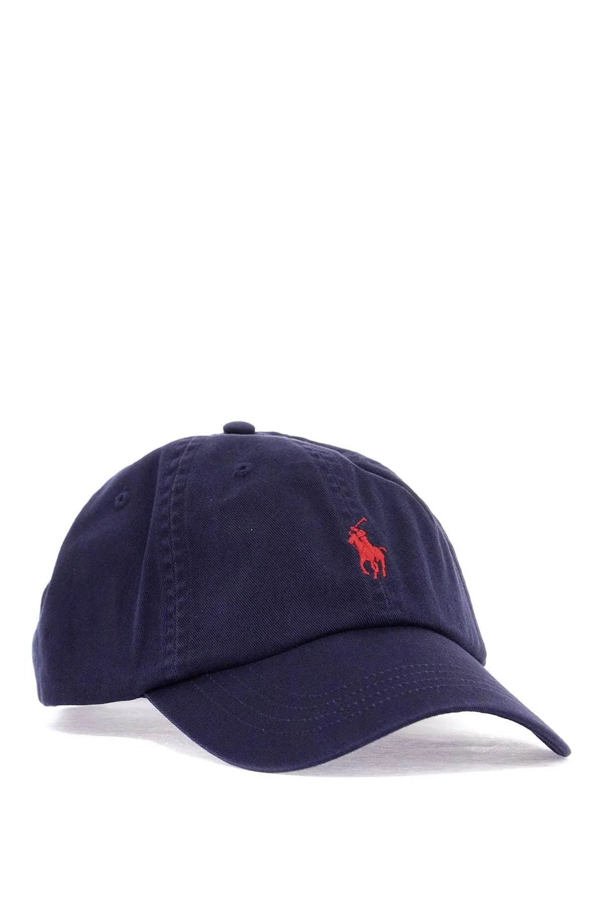 Polo Ralph Lauren Navy Blue Cotton Sports Cap With Embroidered Logo