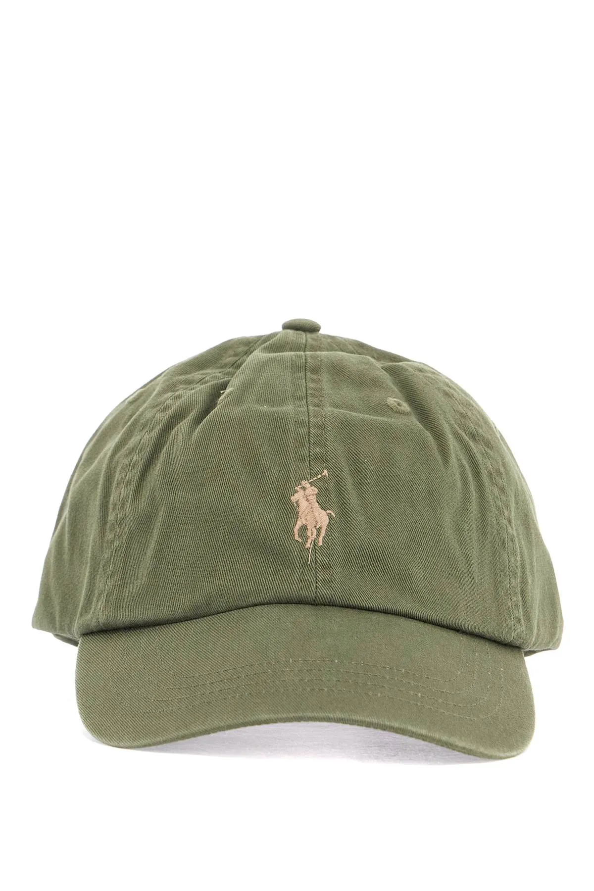 Polo Ralph Lauren Olive Green Cotton Sports Cap With Embroidered Logo