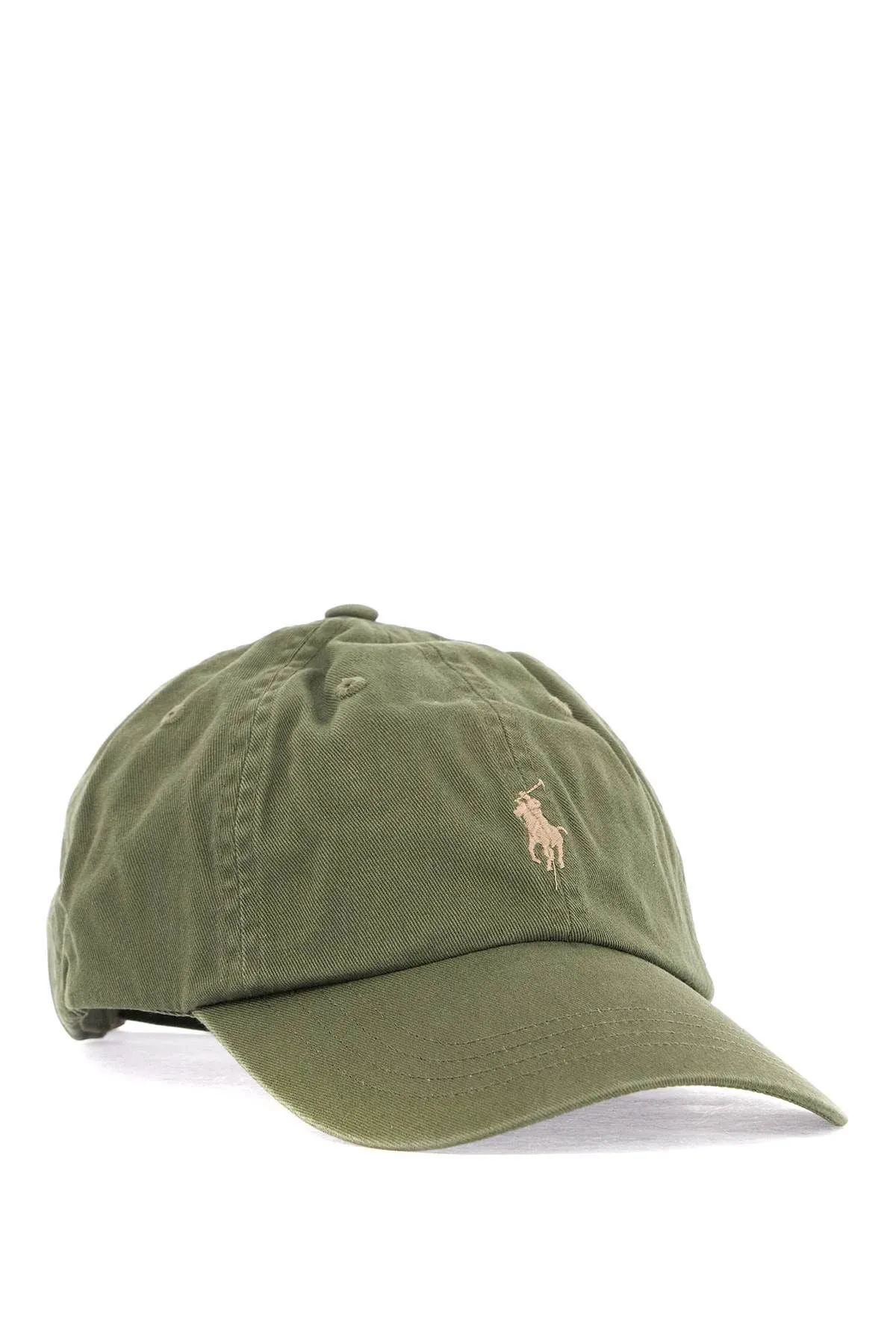 Polo Ralph Lauren Olive Green Cotton Sports Cap With Embroidered Logo