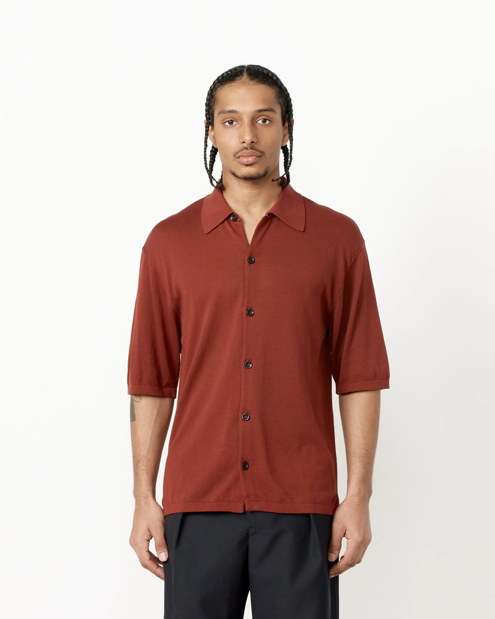 Polo Top in Carmine Red