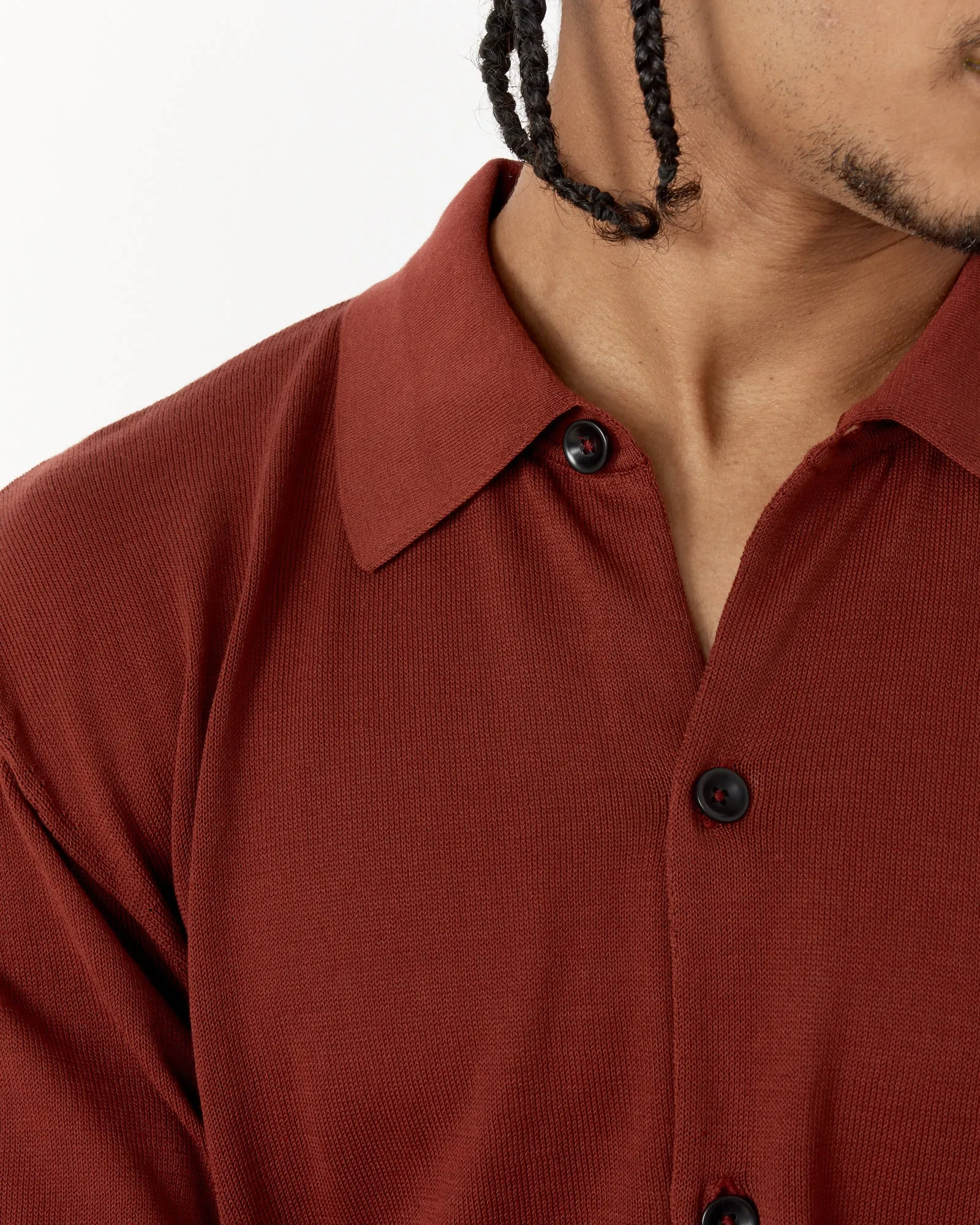 Polo Top in Carmine Red