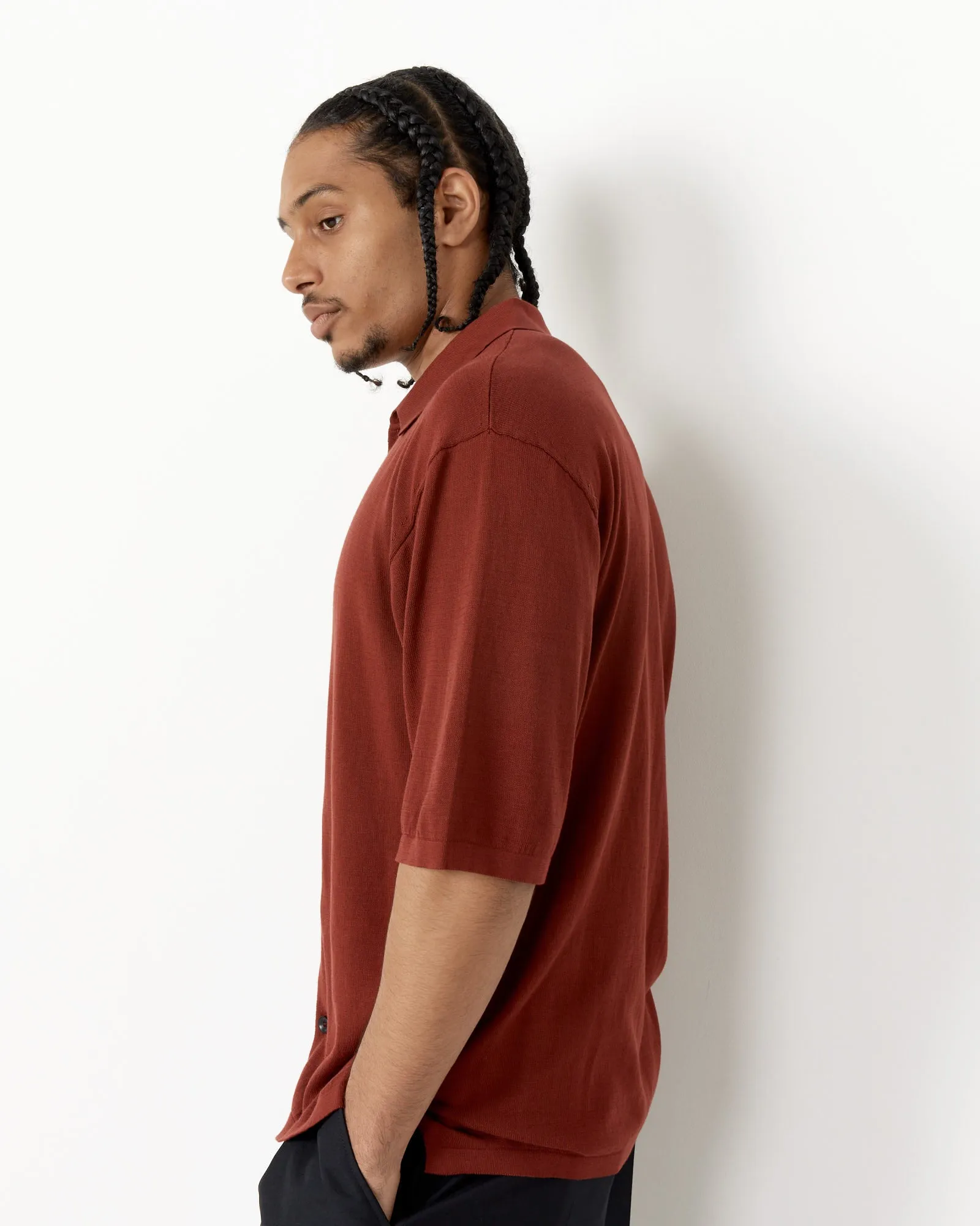 Polo Top in Carmine Red