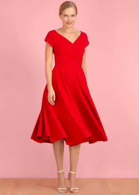 Hourglass 50's Swing Dress Red,