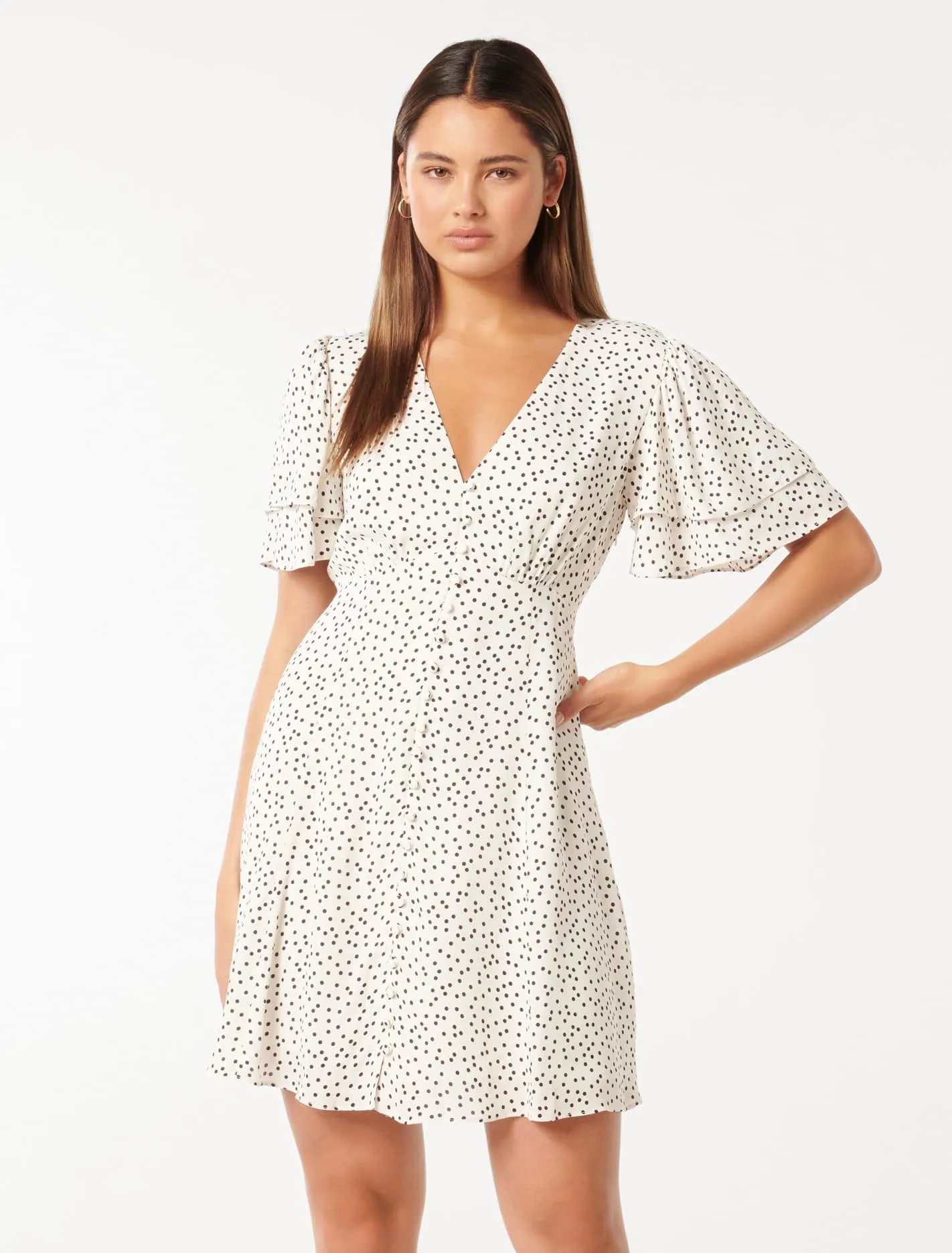 Pria Button-Down Mini Dress