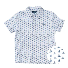 Pro Performance Polo in Sailboat Print