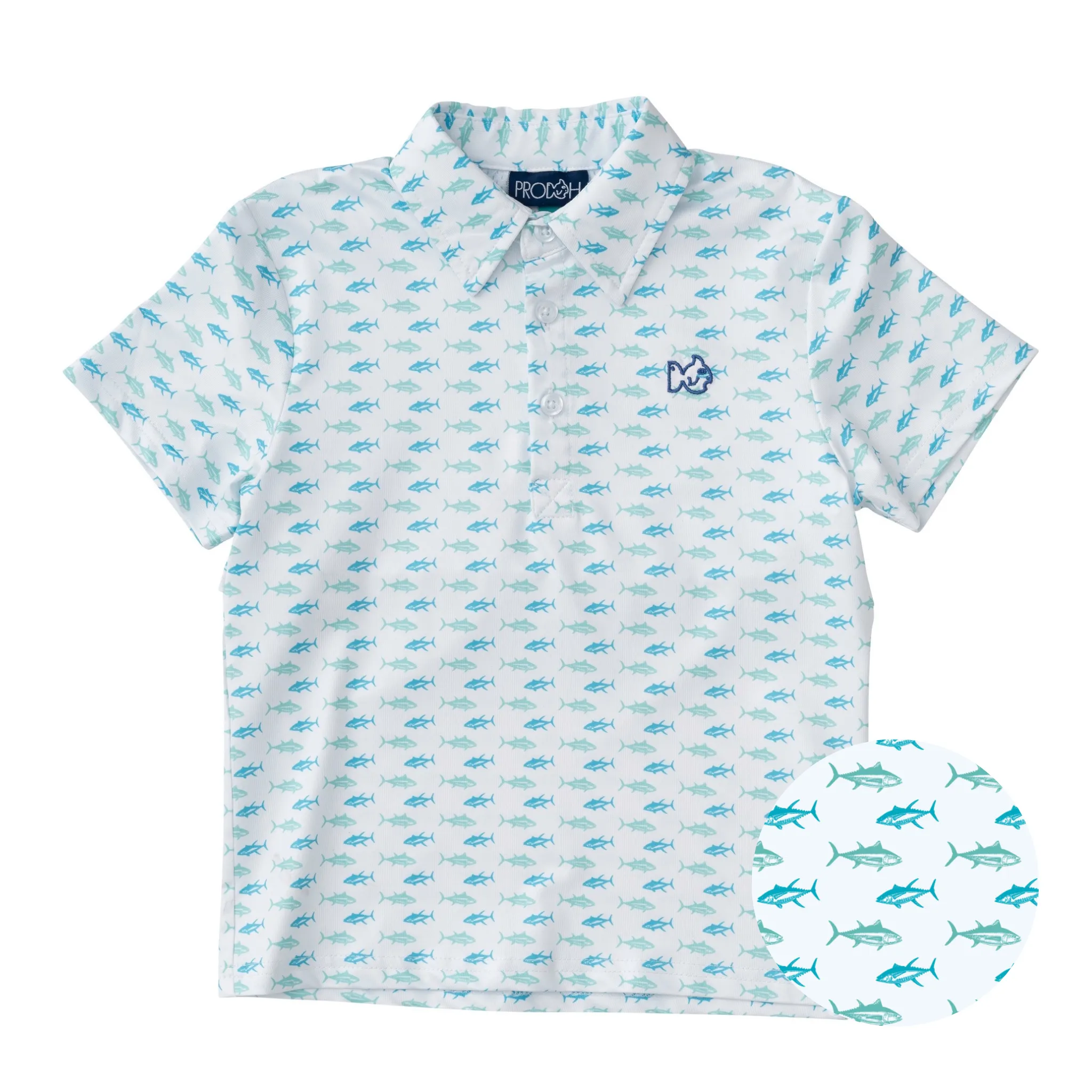 Pro Performance Polo in Twin Tuna Print