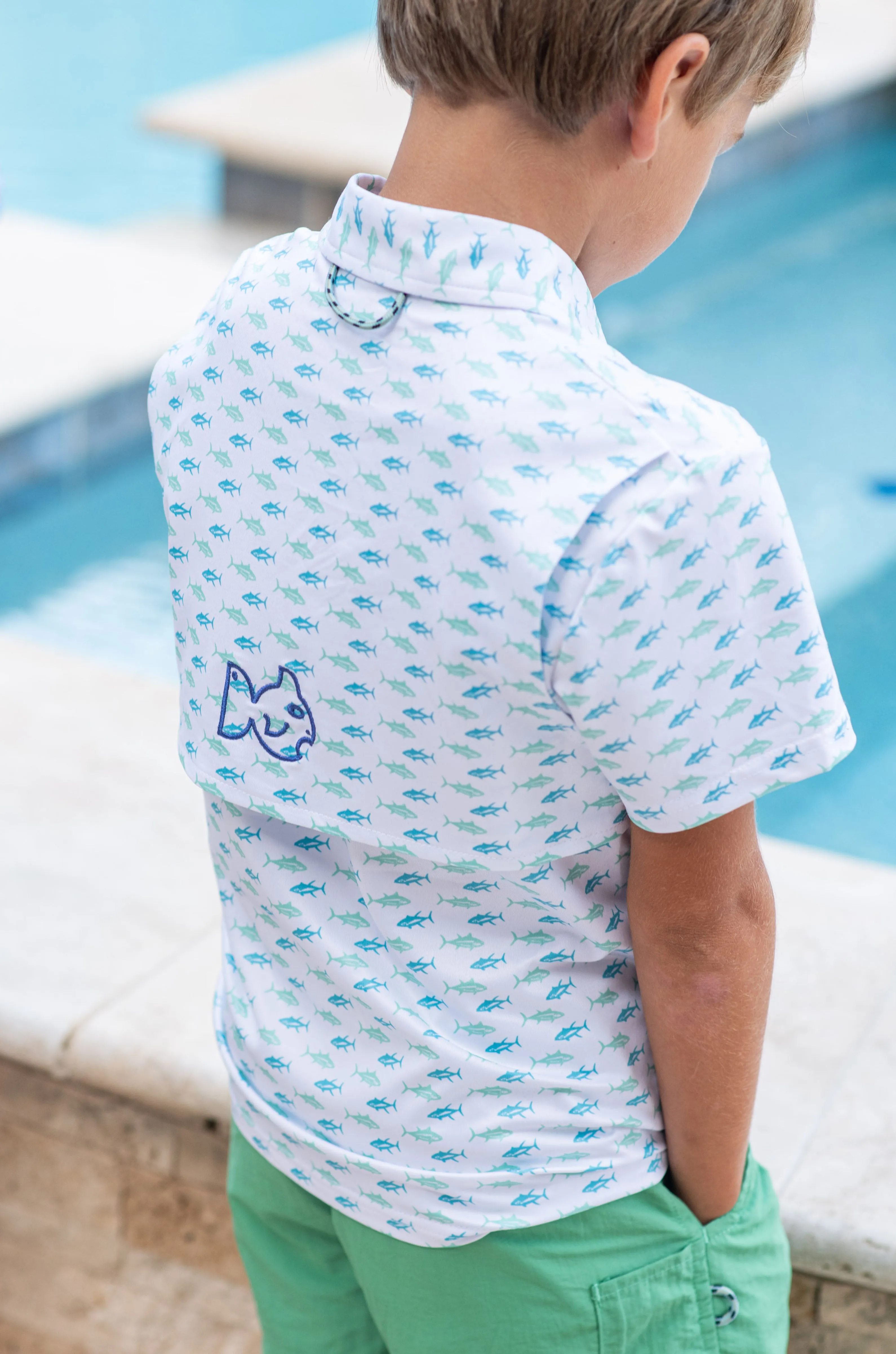 Pro Performance Polo in Twin Tuna Print