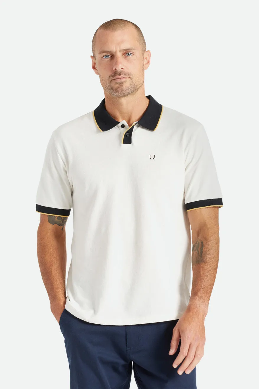 Proper S/S Polo Knit - Off White/Black