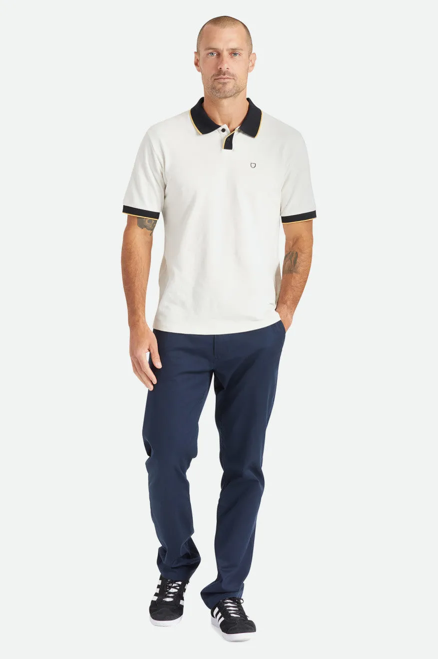 Proper S/S Polo Knit - Off White/Black