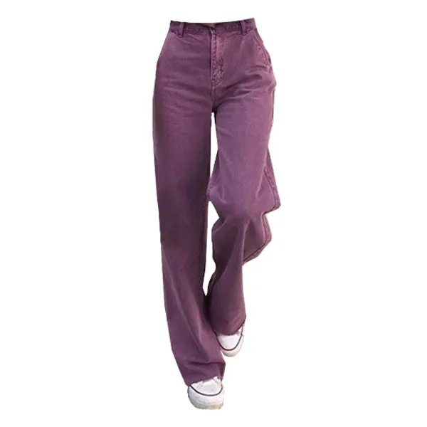 Purple Aesthetic High Waisted Jeans