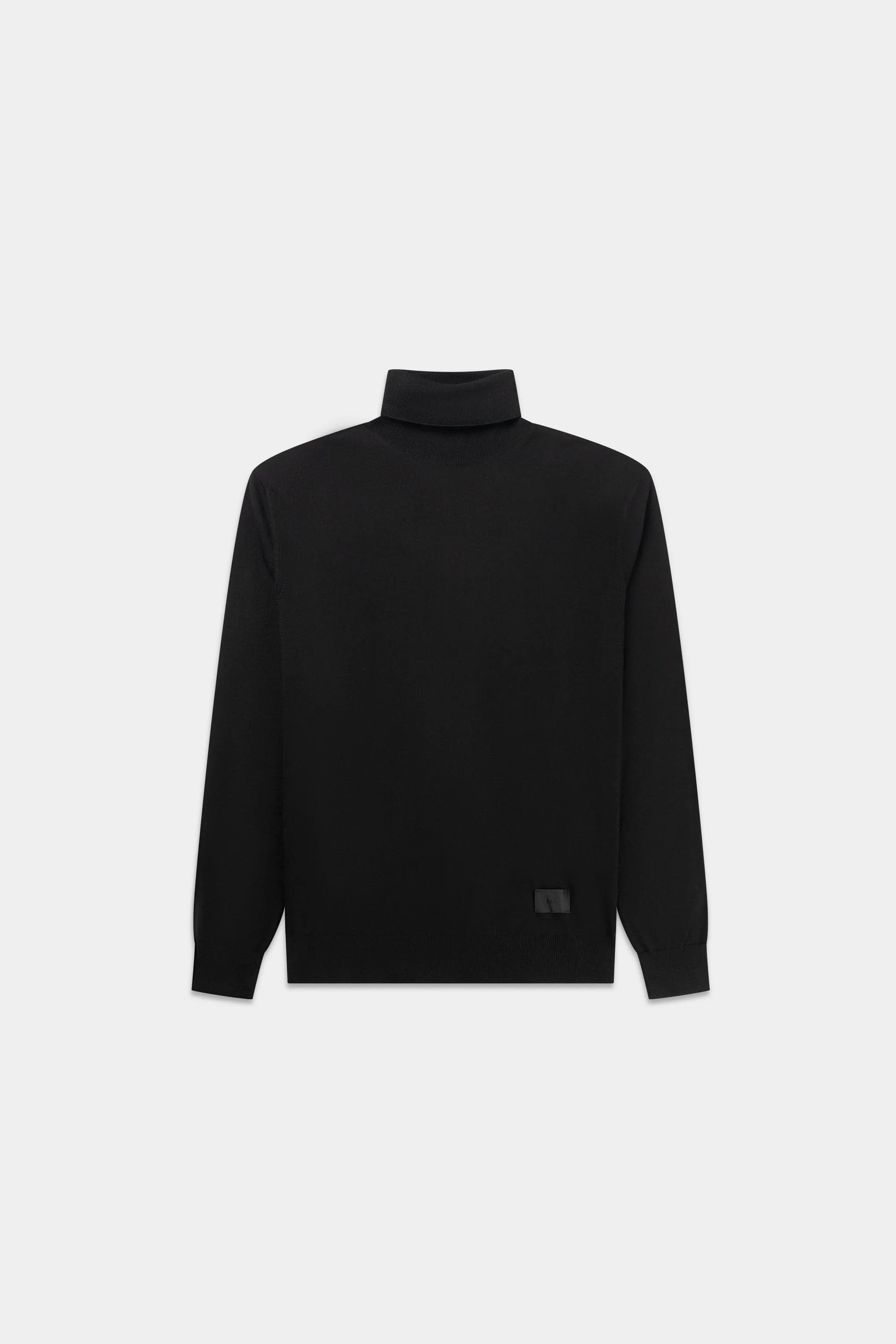 Q-Series Regular Fit Fine Knit Turtleneck Jet Black