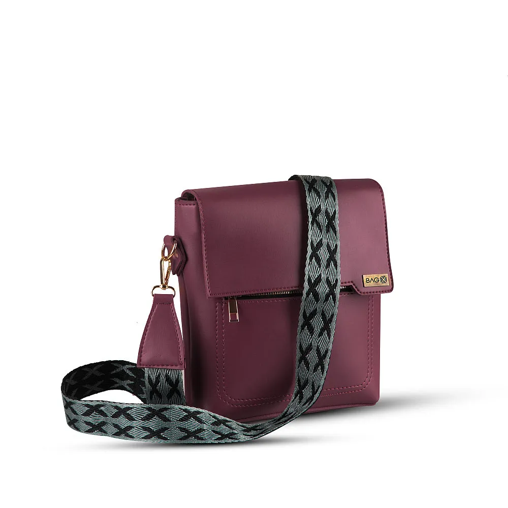 QUEST MAROON SHOULDER BAG