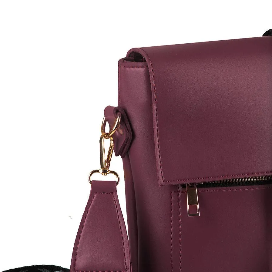 QUEST MAROON SHOULDER BAG