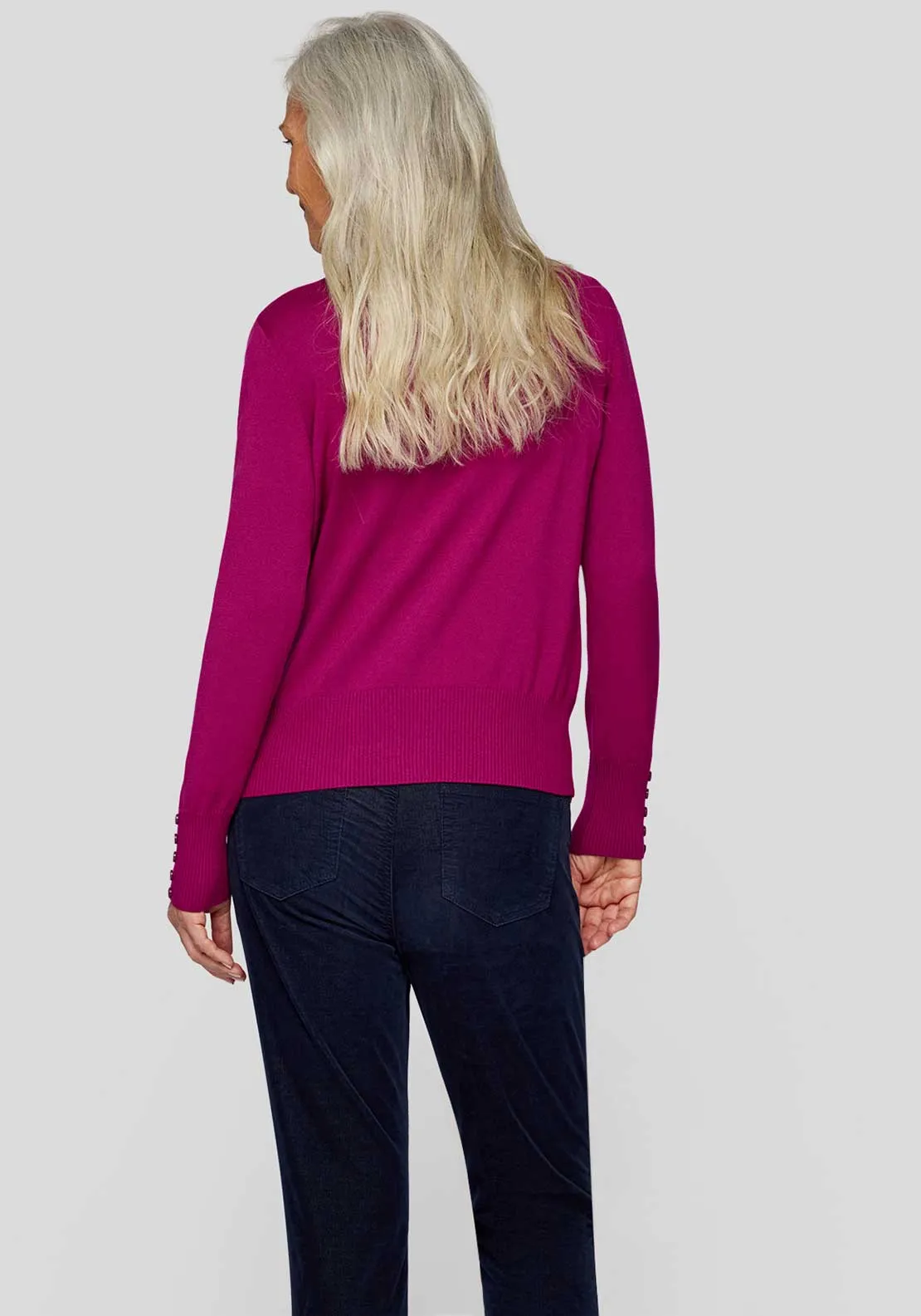 Rabe Polo Neck Knitted Jumper, Pink