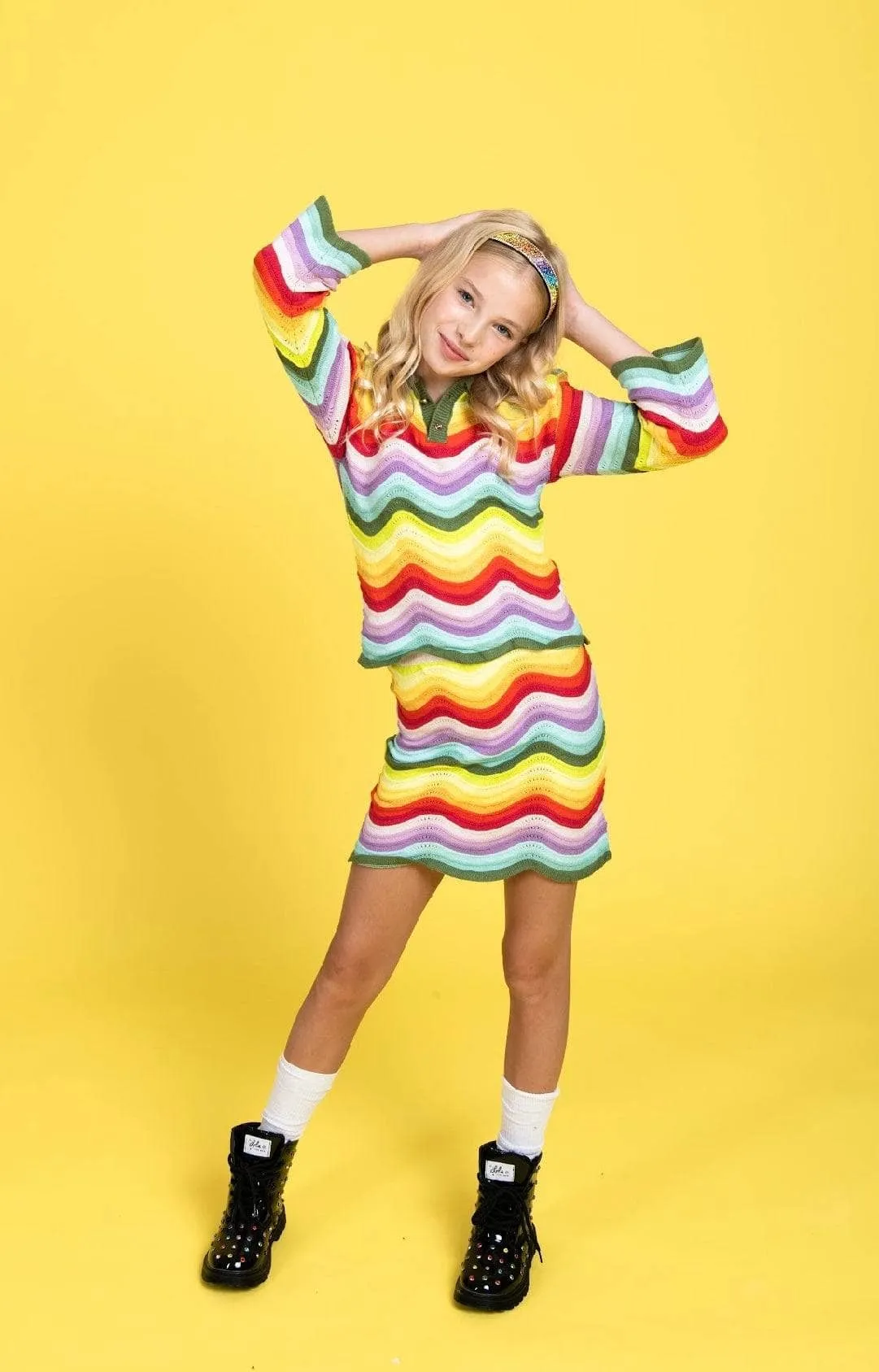 Rainbow Bright Knit Set