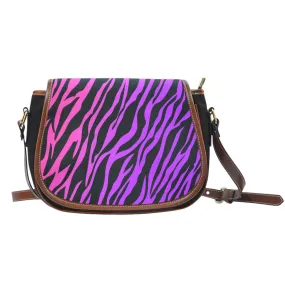 Rainbow Zebra Ladies Saddle Bag