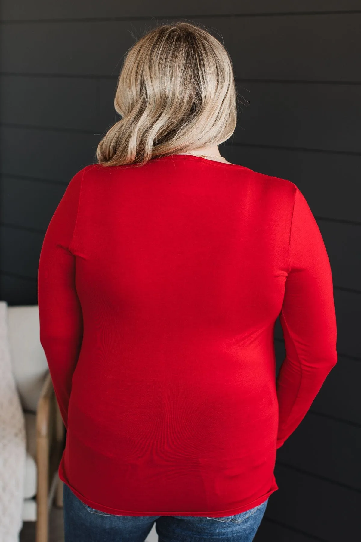 Red Knit Top