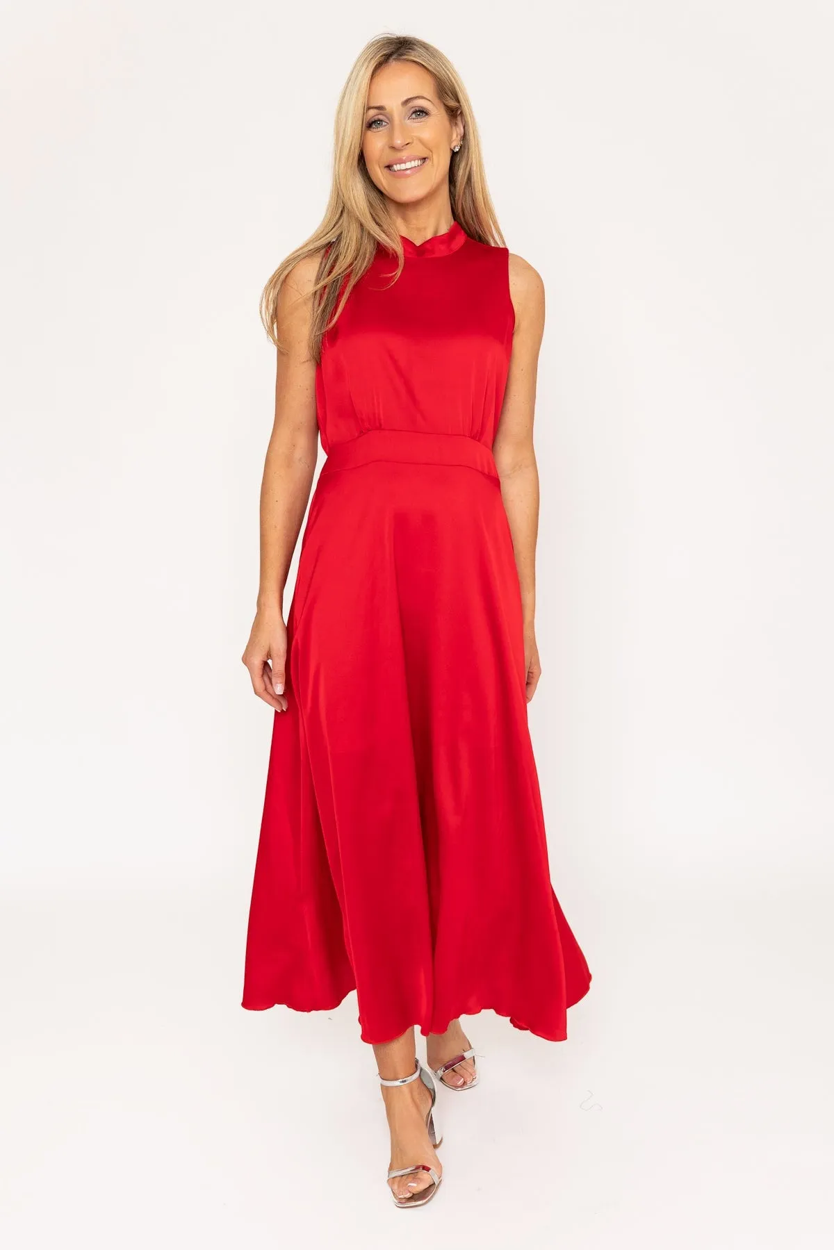 Red Michelle Midi Dress