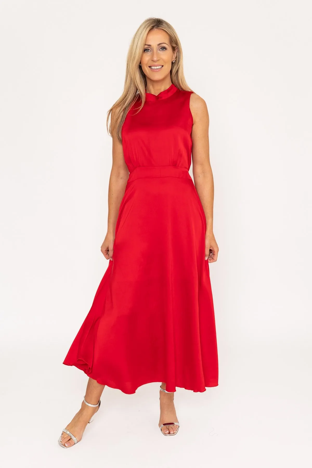 Red Michelle Midi Dress