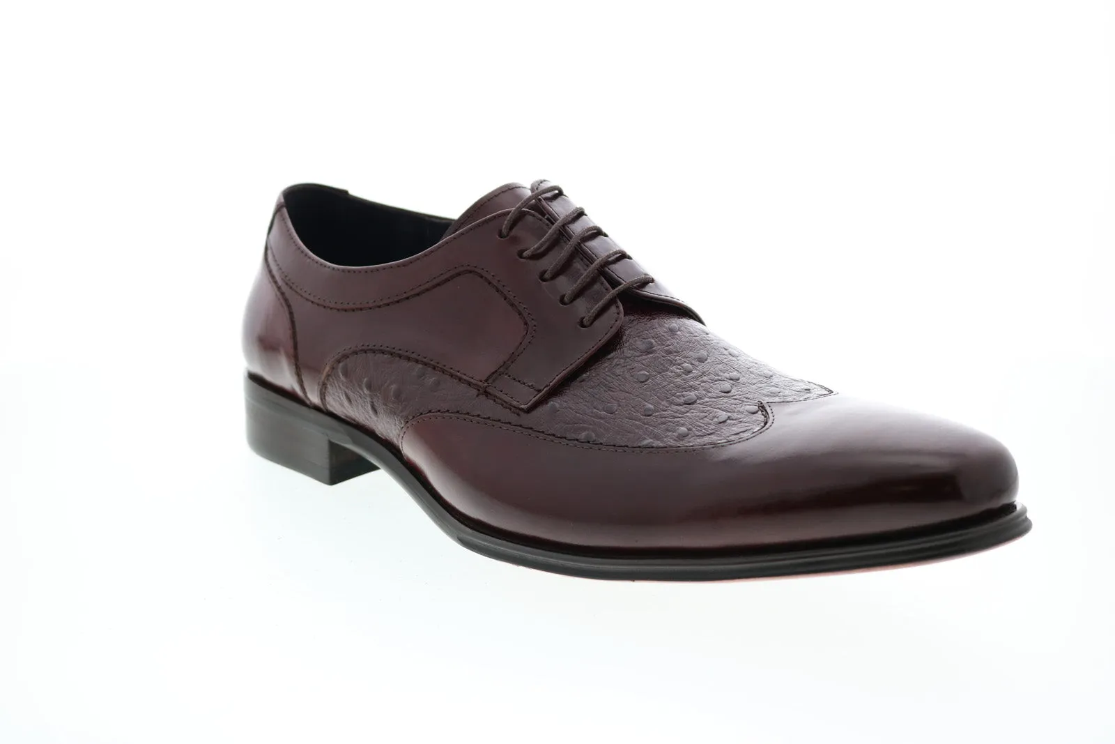 Red Wingtip & Brogue Oxfords & Lace Ups for Men by Carrucci