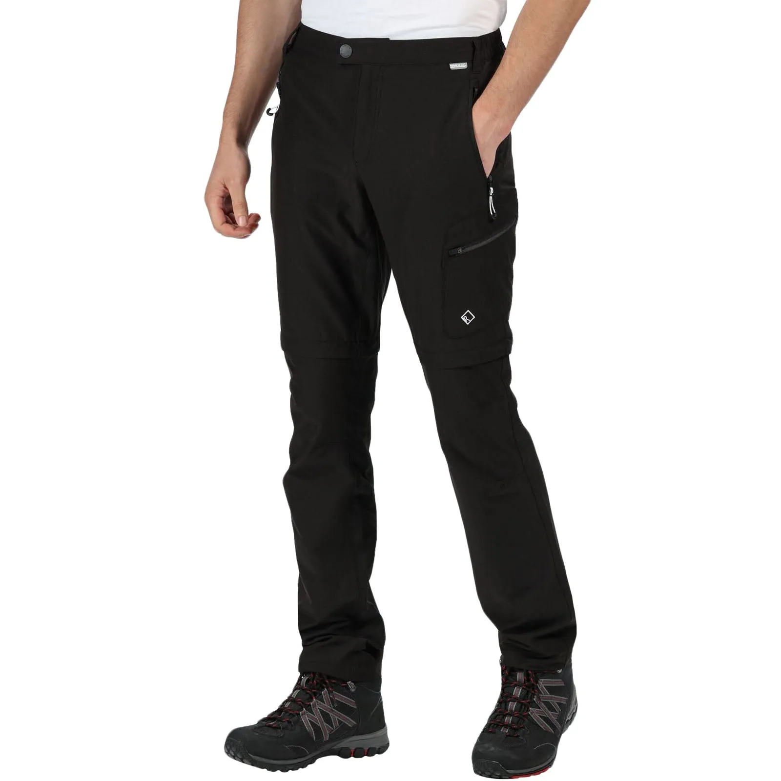 Regatta Mens Highton Zip Off Walking Trousers - Black