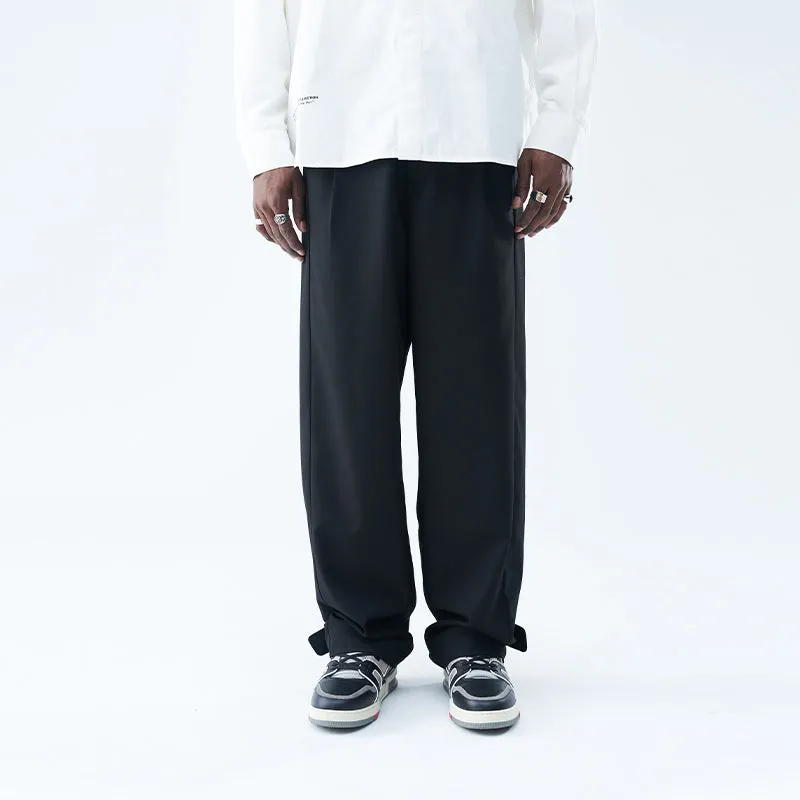 Removable Streamer Straight Trousers