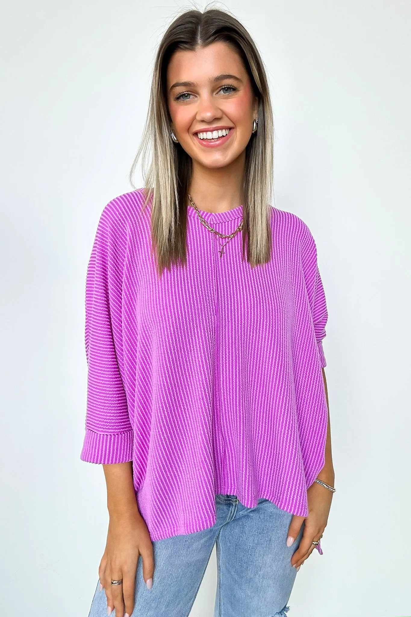 Textured Knit V-Neck Top - BACK IN STOCK