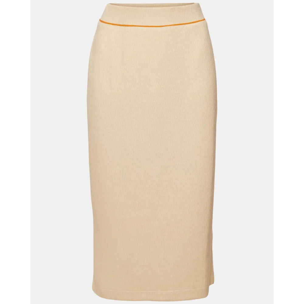 Ribbed Knit Slim Fit Skirt - Esprit Collection