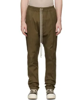 Rick Owens Khaki Porterville Drawstring Long Trousers