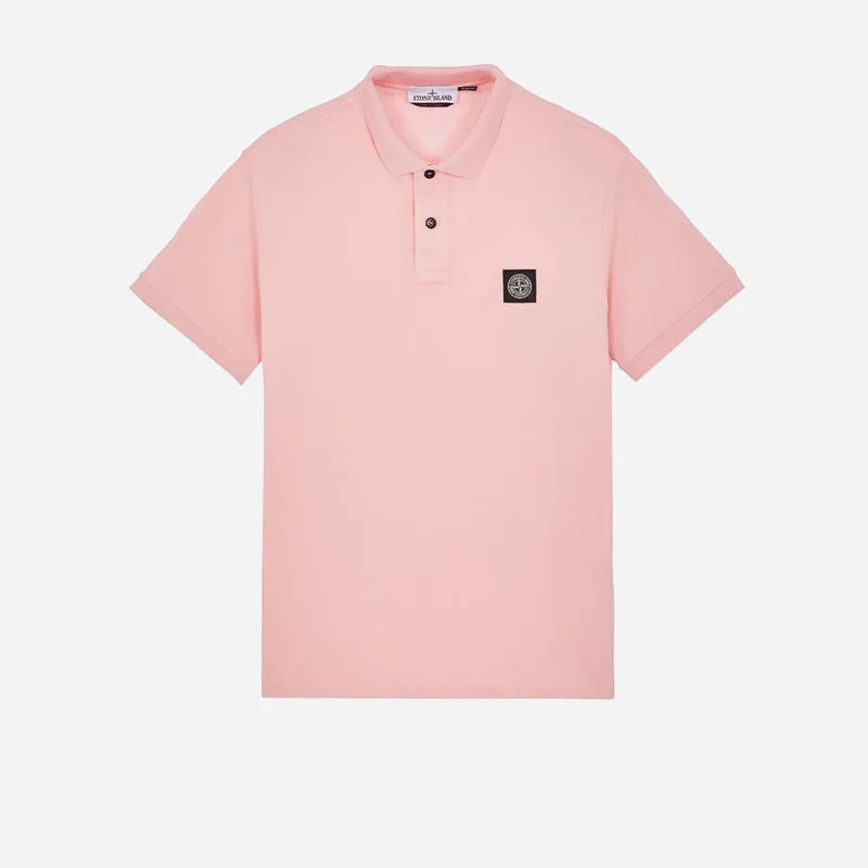 rosa stone island polo slim