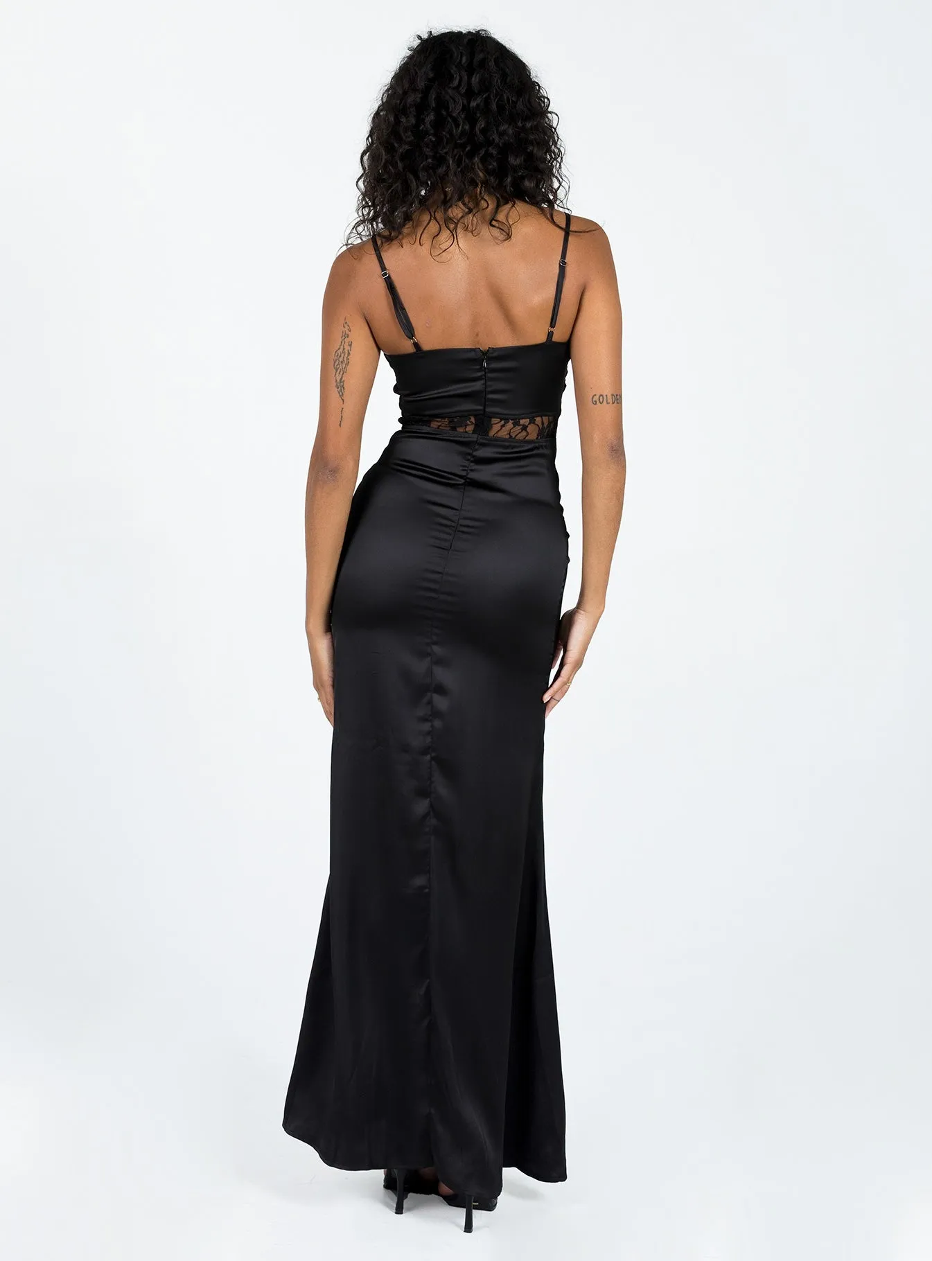 Roselle Black Maxi Dress