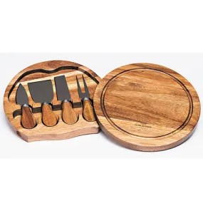 Circular Cheese Board Set with Knives