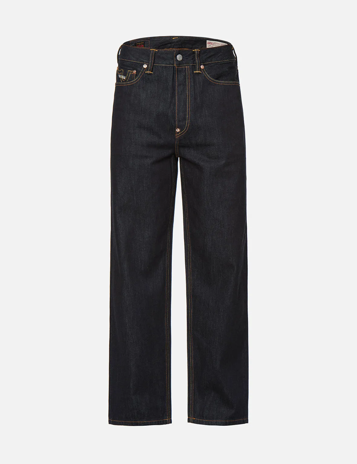 Seagull Embroidered Wide Leg Denim Jeans