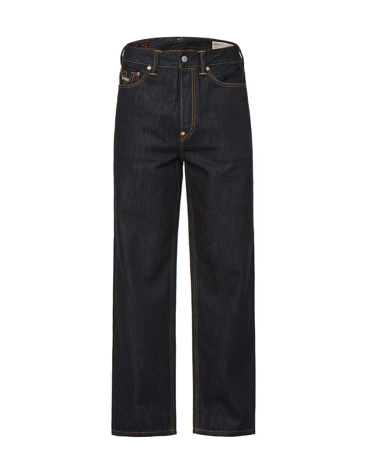 Seagull Embroidered Wide Leg Denim Jeans