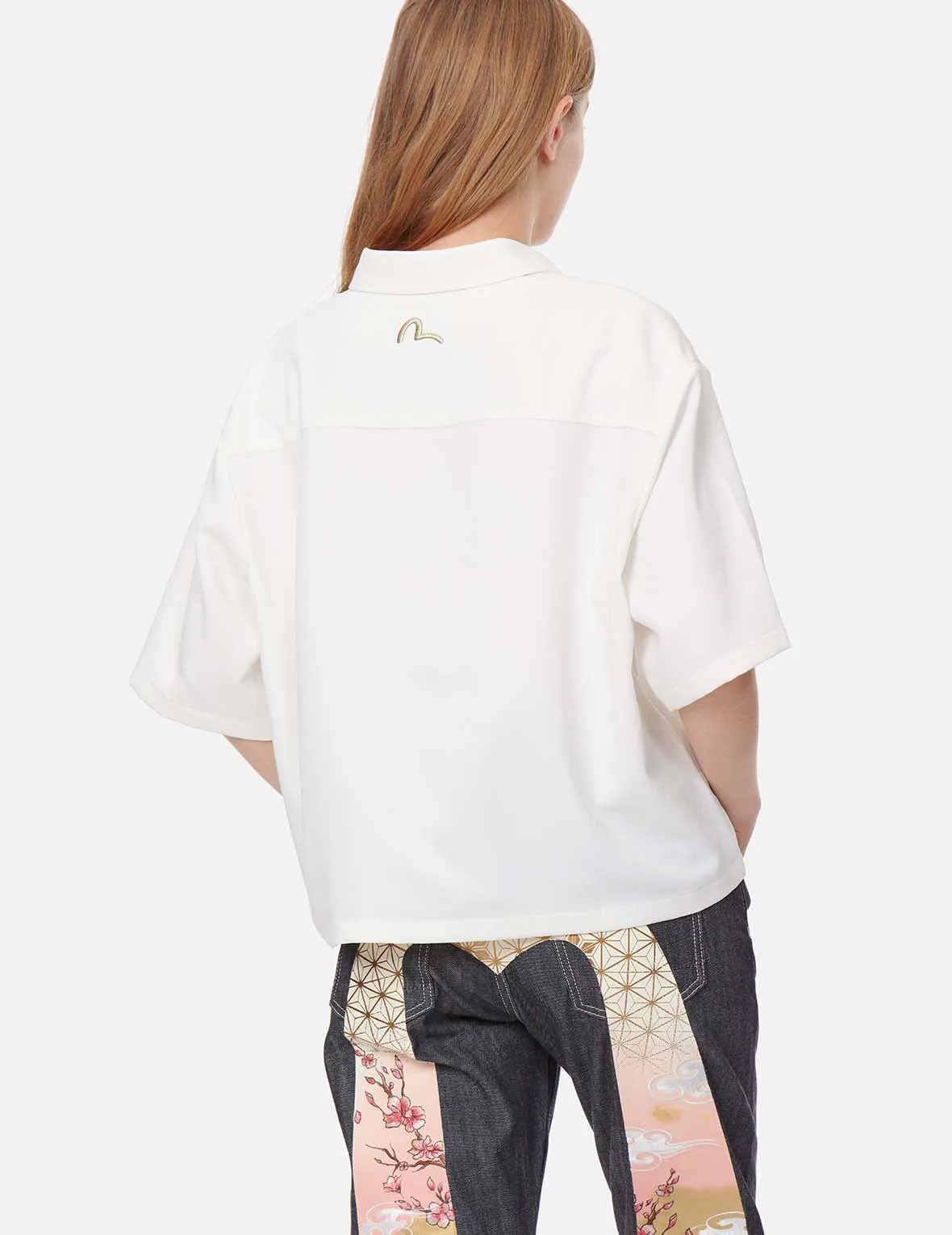 Seagull Embroidery Loose-fit Shirt