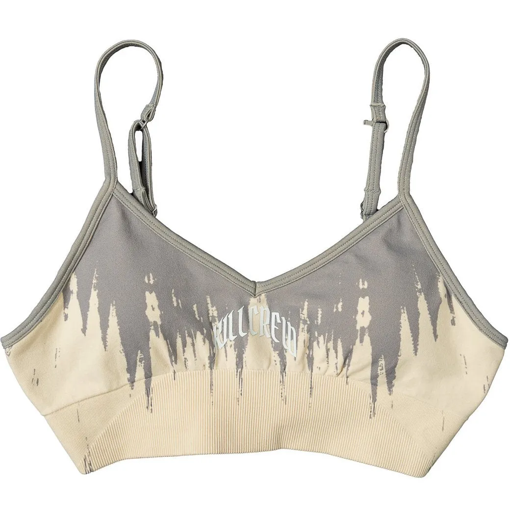 SHATTER SPORTS BRA - GREY / CREAM