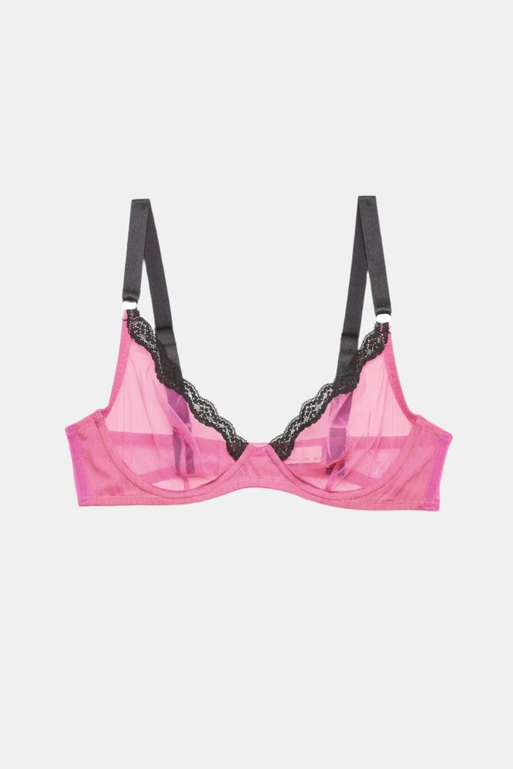 Sheer Tulle Demi Bra in Pretty Pink