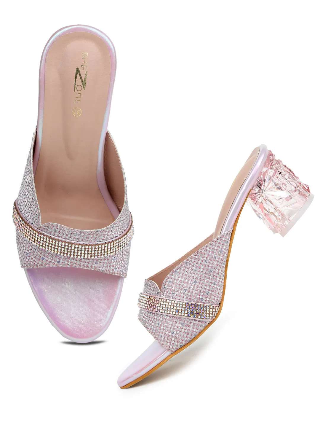 Shezone Pink Women Heels