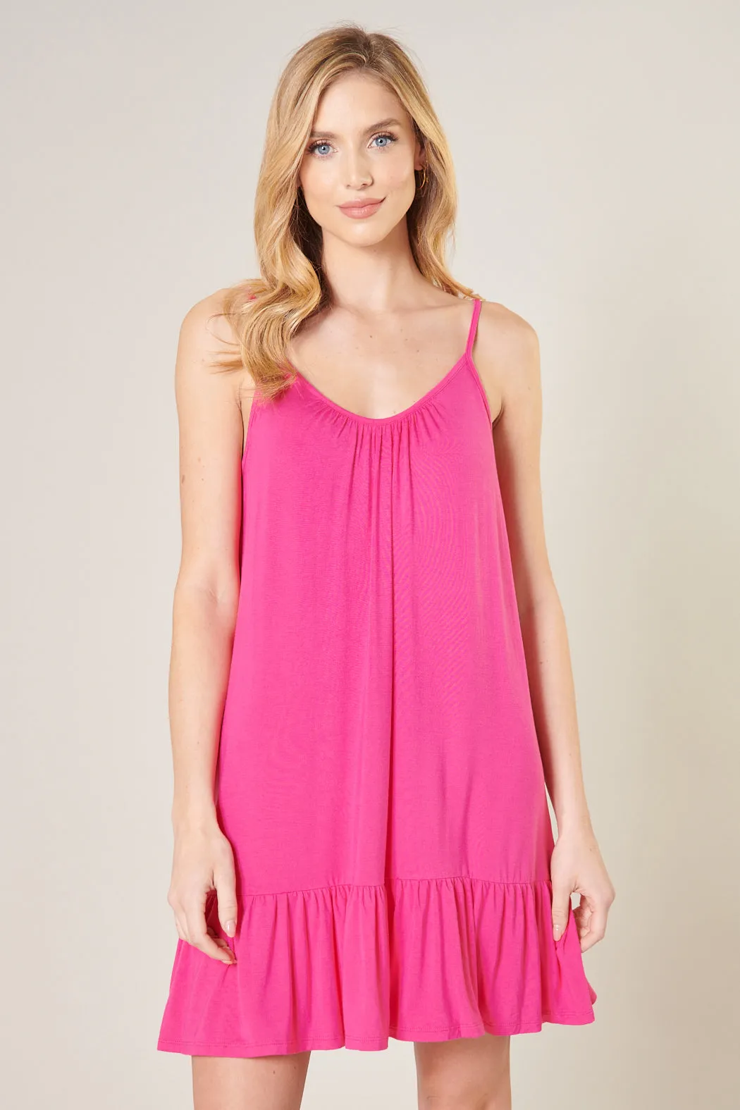 Sicily Trapeze Mini Tank Jersey Knit Dress