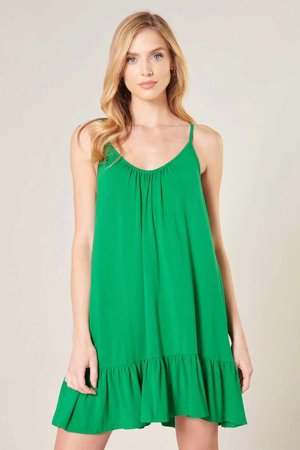 Sicily Trapeze Mini Tank Jersey Knit Dress