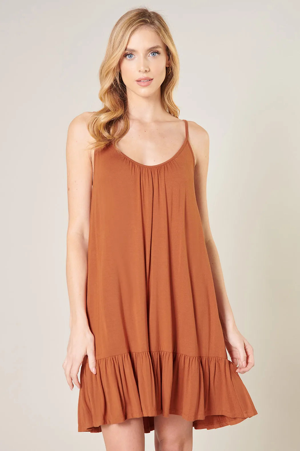 Sicily Trapeze Mini Tank Jersey Knit Dress